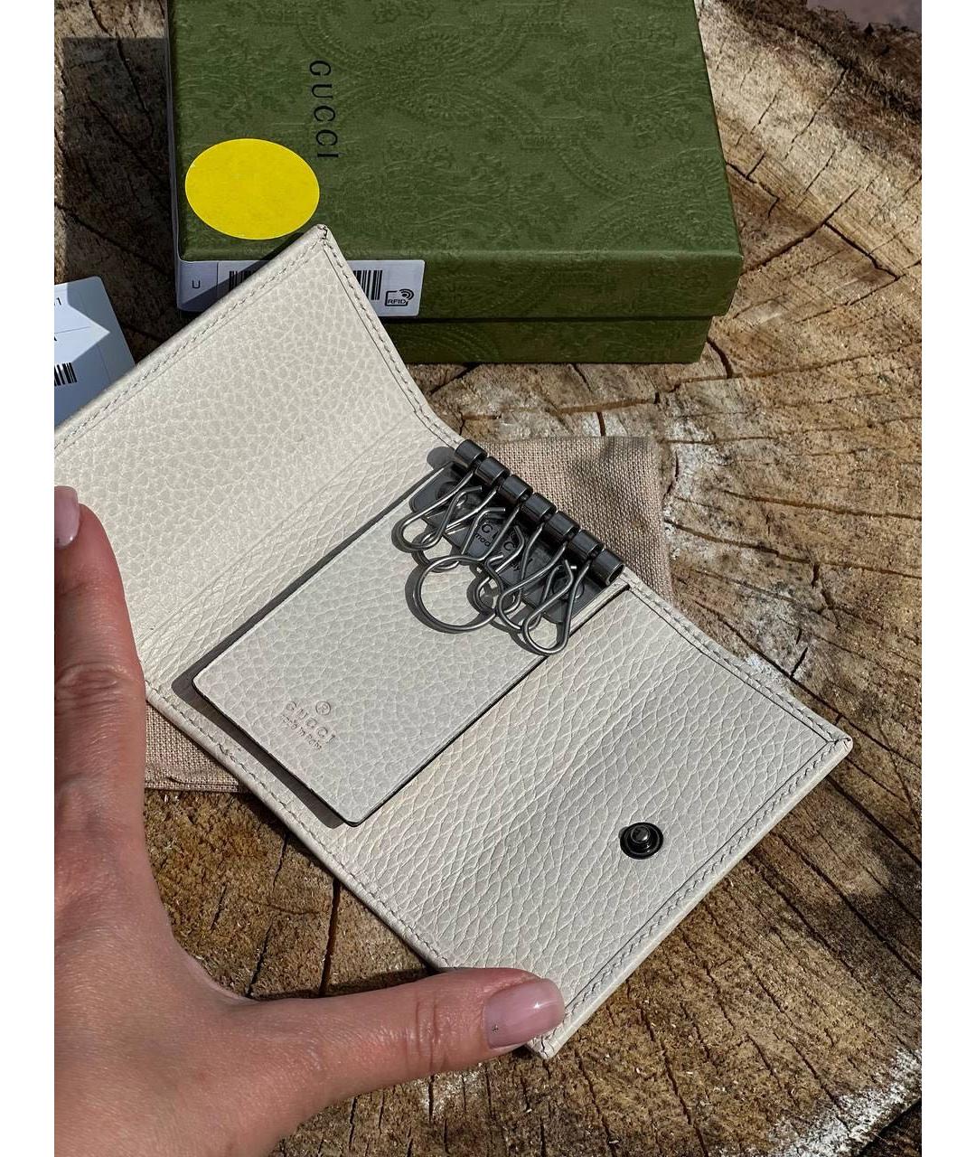 GUCCI Бежевая ключница, фото 3