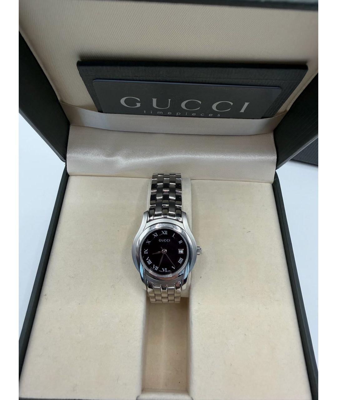 GUCCI Серебряные стальные часы, фото 6