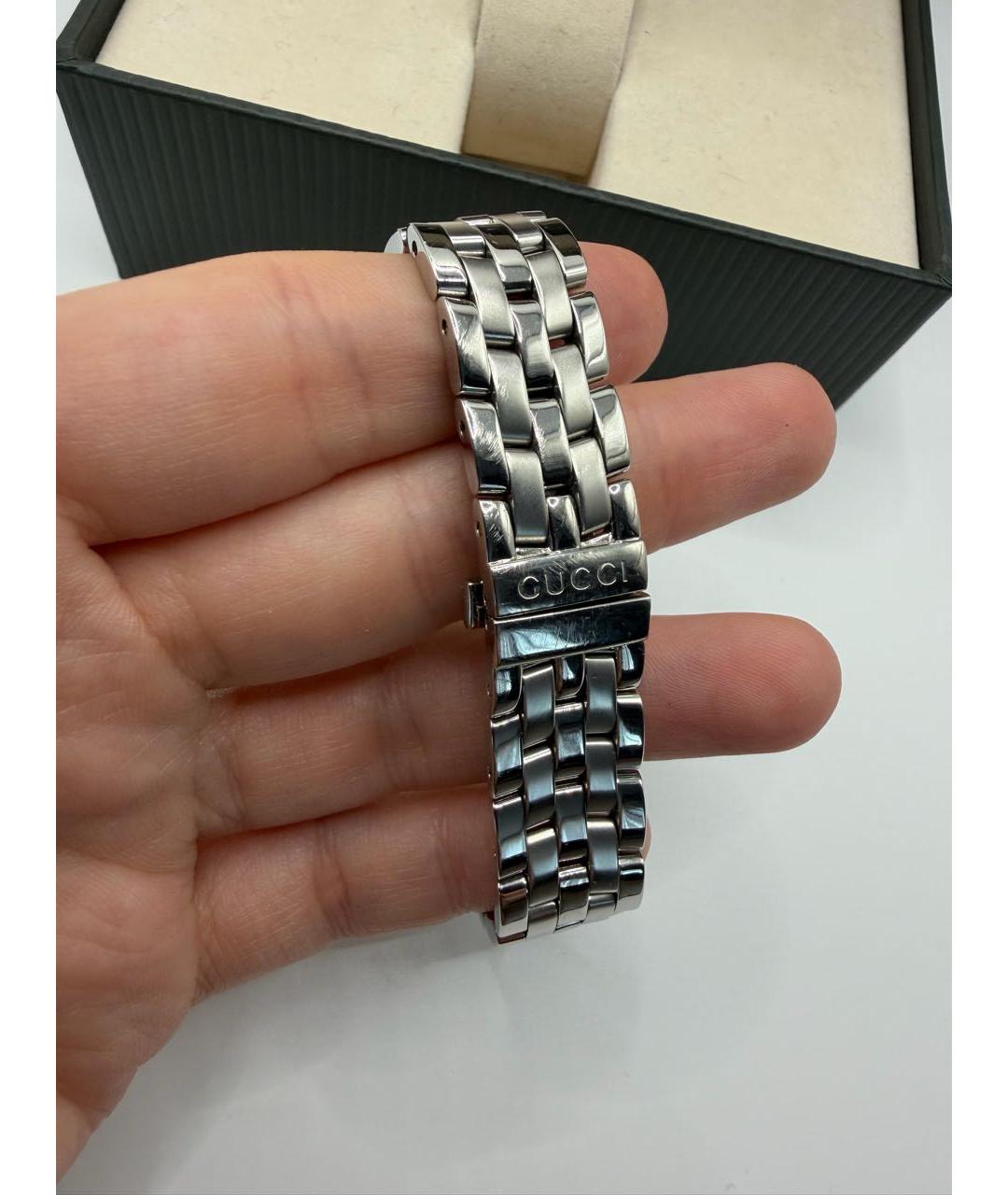 GUCCI Серебряные стальные часы, фото 5