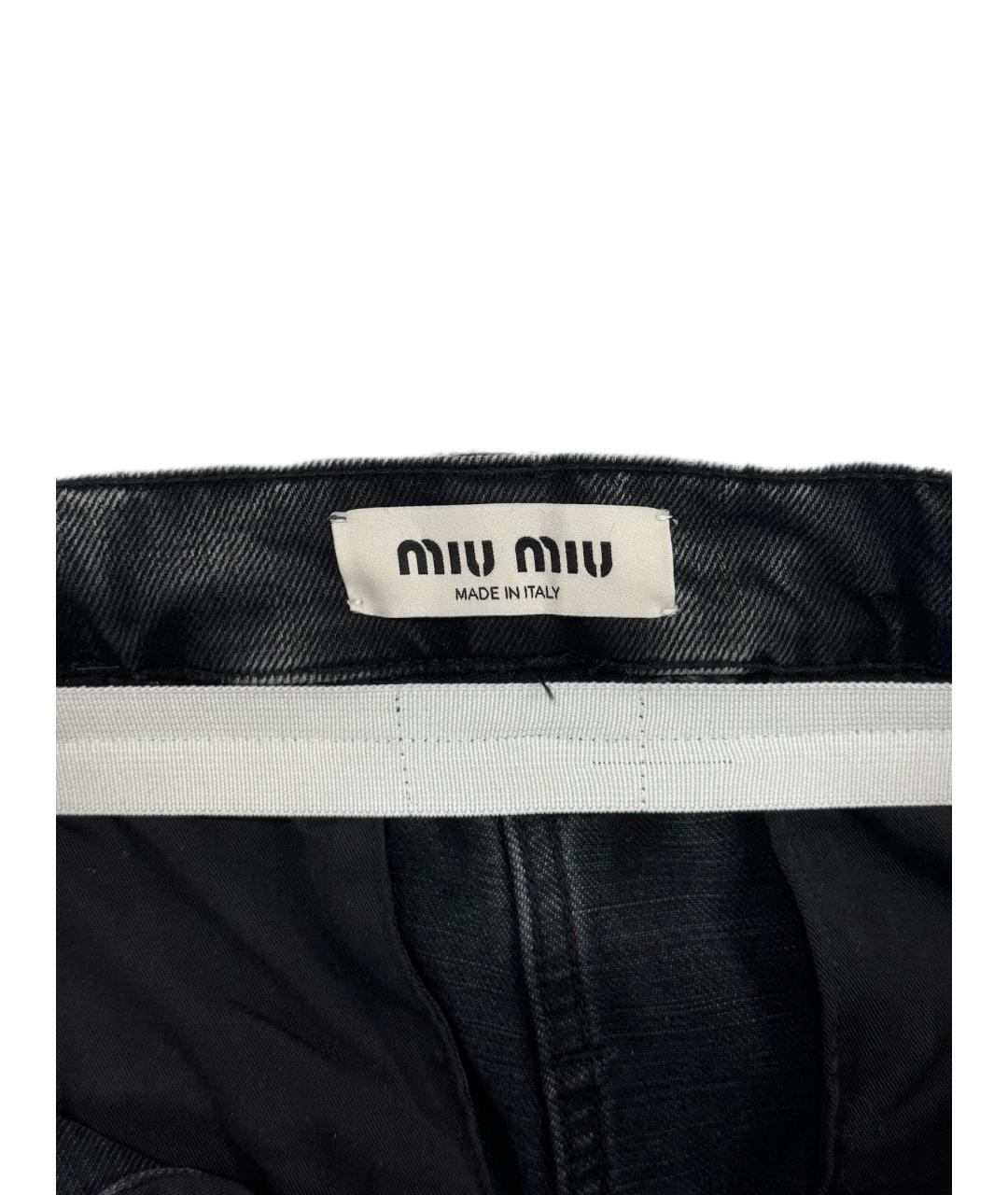 MIU MIU Черные прямые джинсы, фото 4