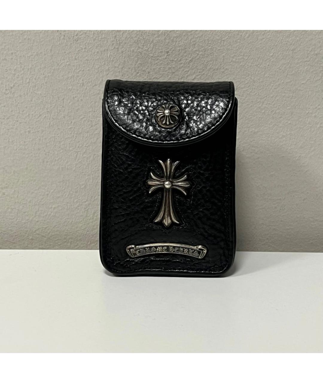 CHROME HEARTS Черный кожаный кошелек, фото 8
