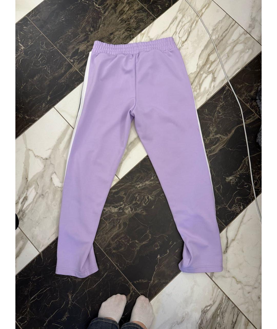 PALM ANGELS Фиолетовые полиэстеровые брюки широкие, фото 2