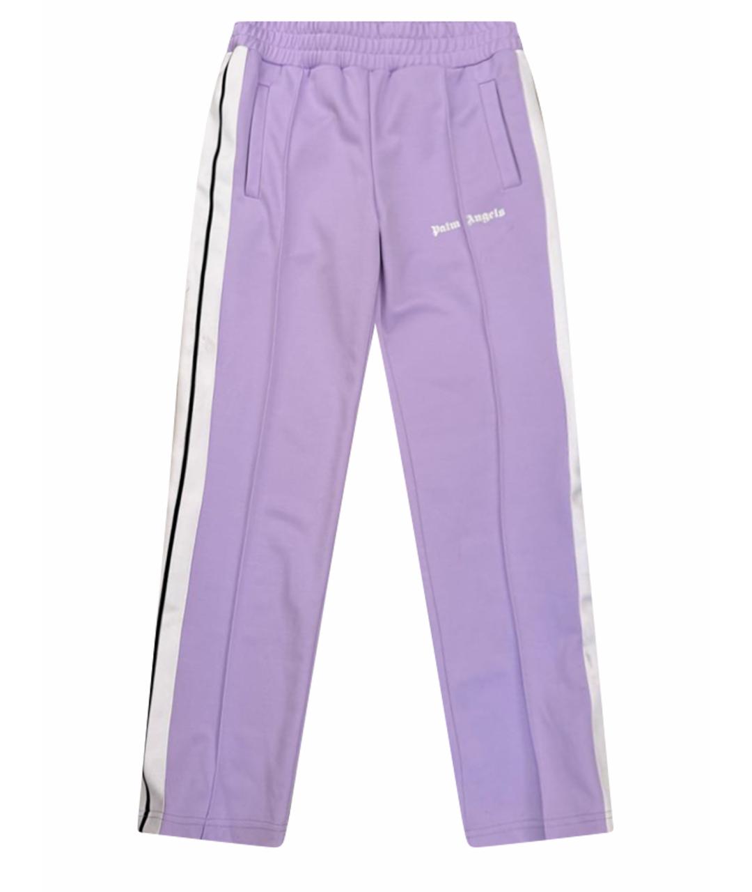 PALM ANGELS Фиолетовые полиэстеровые брюки широкие, фото 1