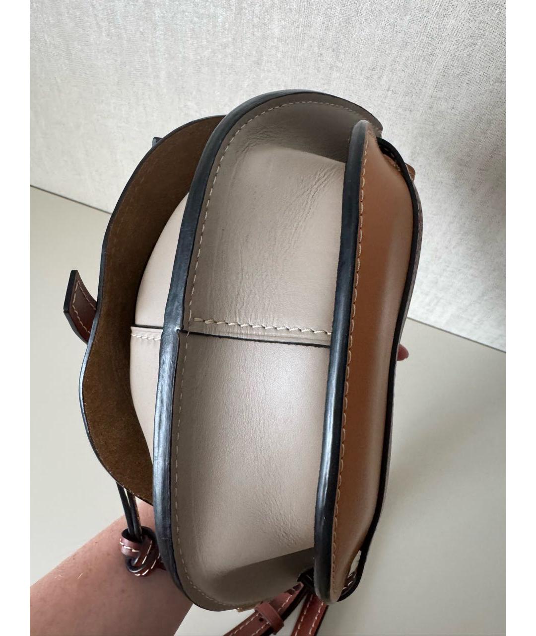 LOEWE Оранжевая кожаная сумка через плечо, фото 5