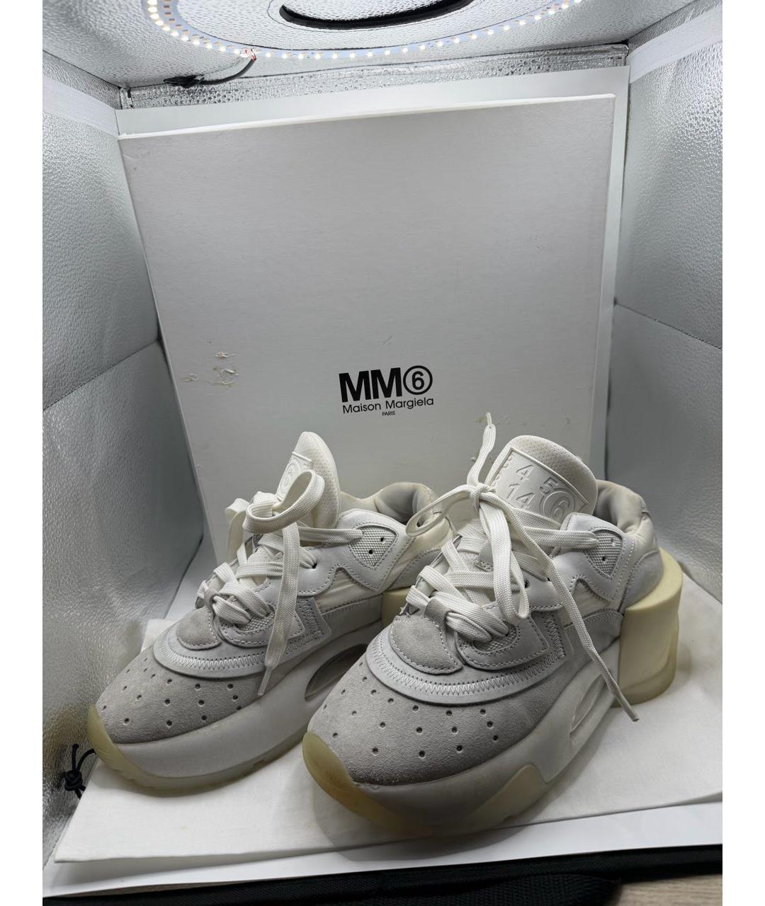 MM6 MAISON MARGIELA Бежевые замшевые кроссовки, фото 2