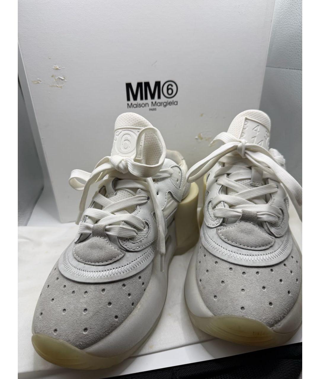 MM6 MAISON MARGIELA Бежевые замшевые кроссовки, фото 3