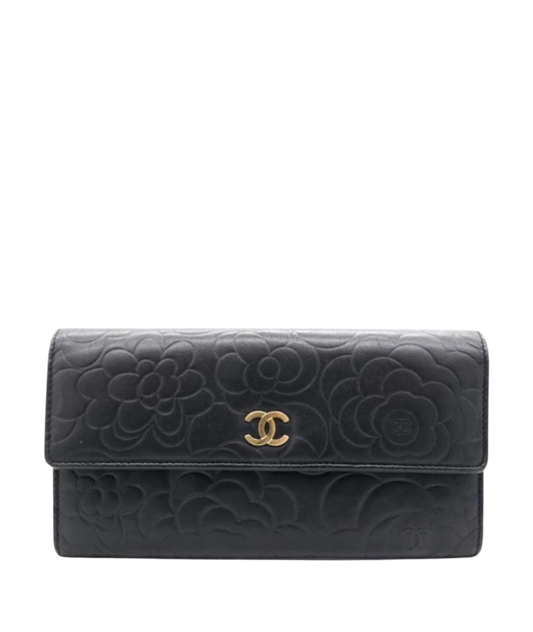 CHANEL Черный кожаный кошелек, фото 1