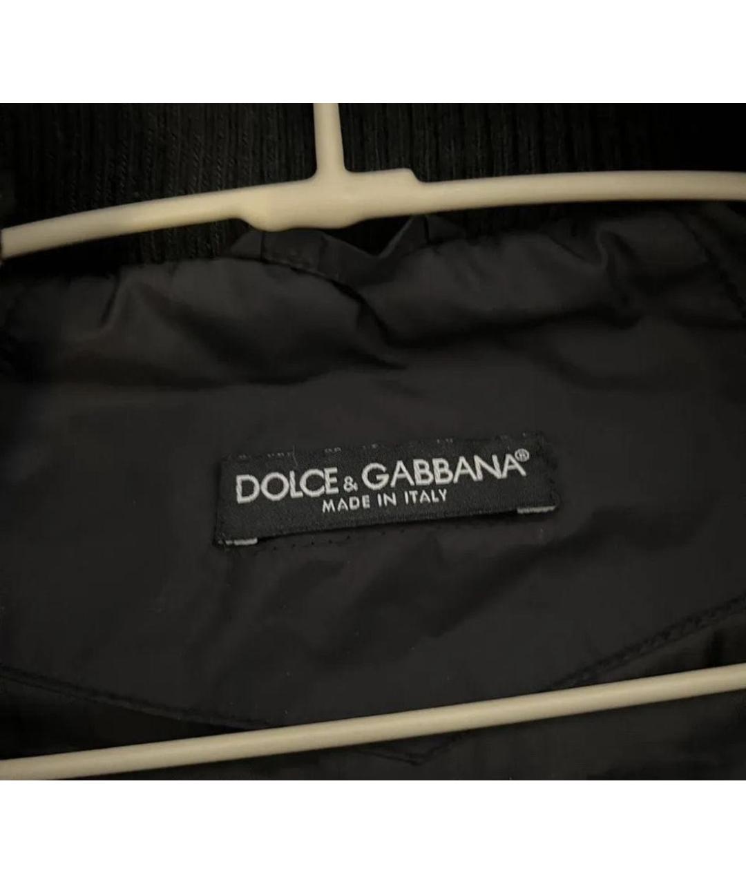 DOLCE&GABBANA Черная хлопковая куртка, фото 2