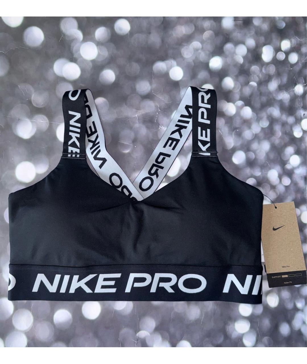 NIKE Черная полиэстеровая майка, фото 2