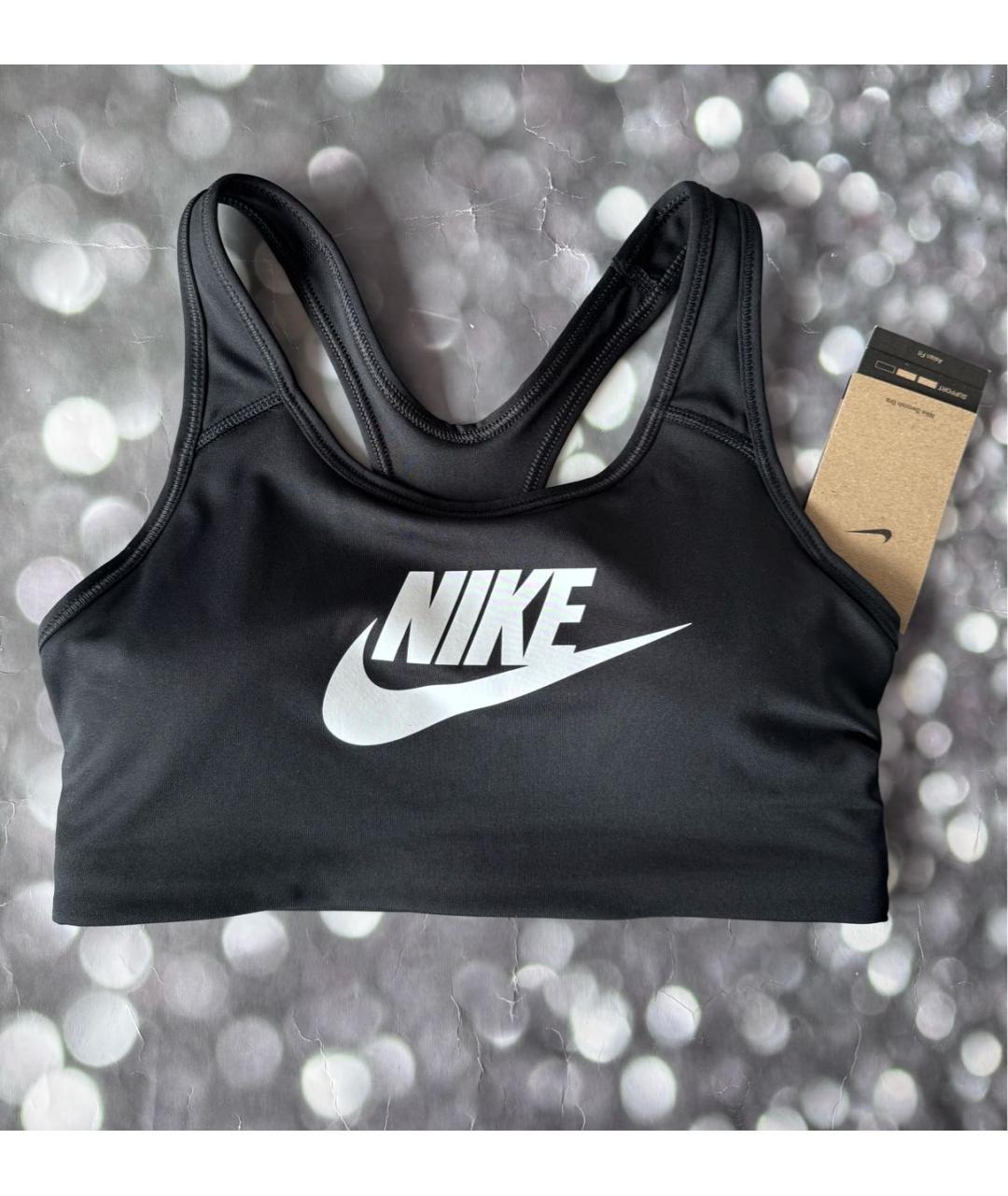 NIKE Черная полиэстеровая майка, фото 8