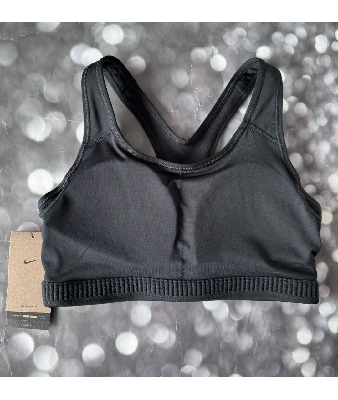 NIKE Черная полиэстеровая майка, фото 4