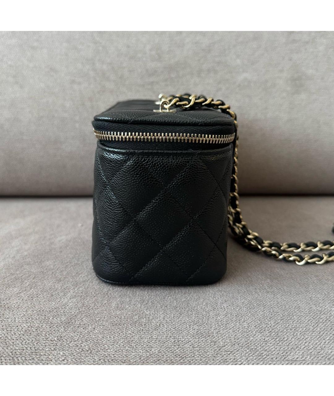CHANEL Черная кожаная сумка через плечо, фото 4