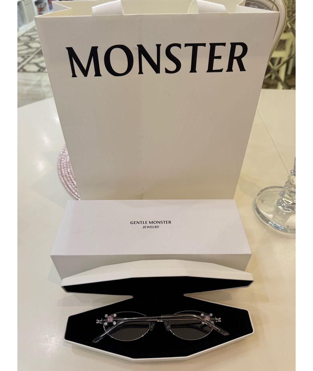GENTLE MONSTER Серебряные металлические солнцезащитные очки, фото 5