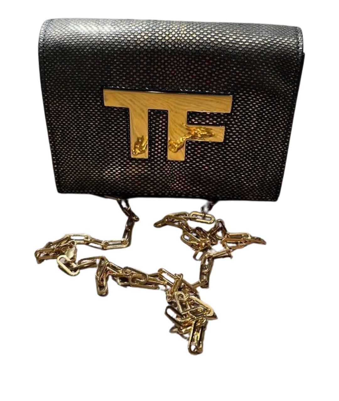 TOM FORD Черная кожаная сумка через плечо, фото 1