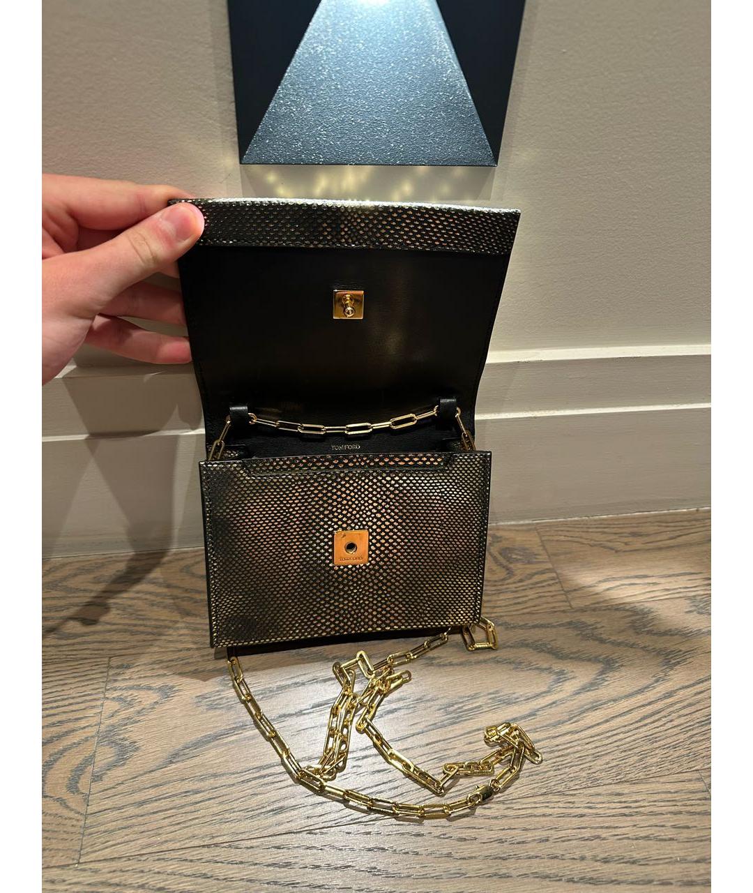 TOM FORD Черная кожаная сумка через плечо, фото 3