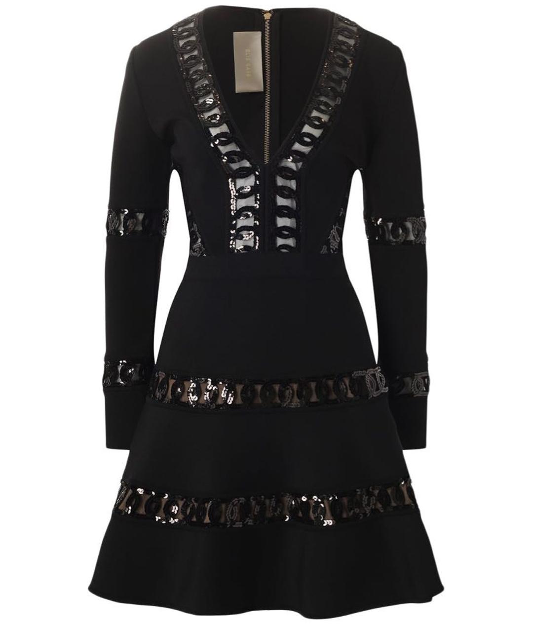ELIE SAAB Черное вискозное коктейльное платье, фото 1