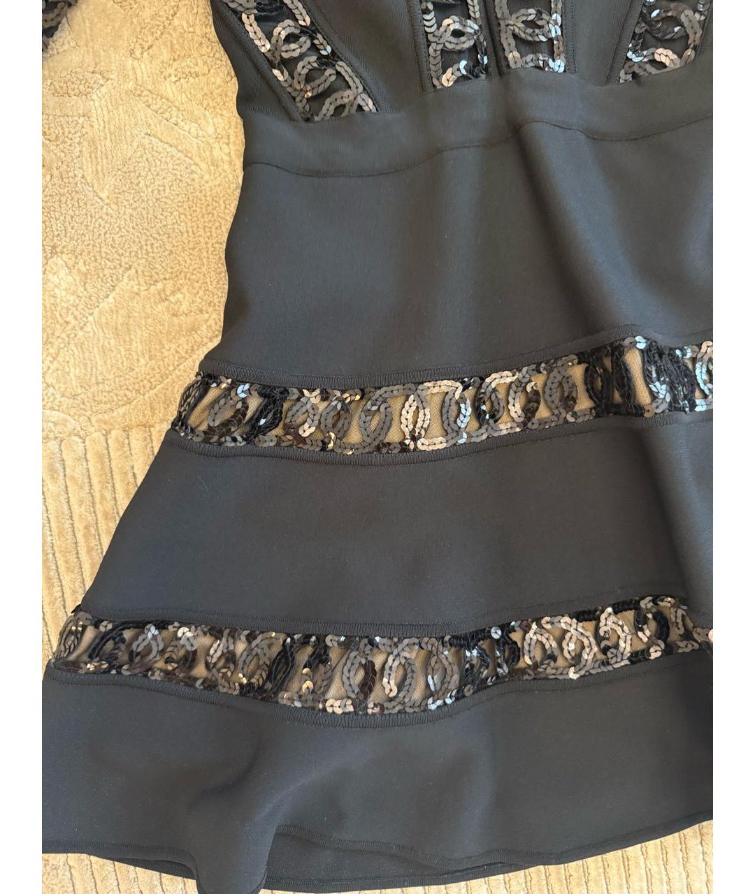 ELIE SAAB Черное вискозное коктейльное платье, фото 2