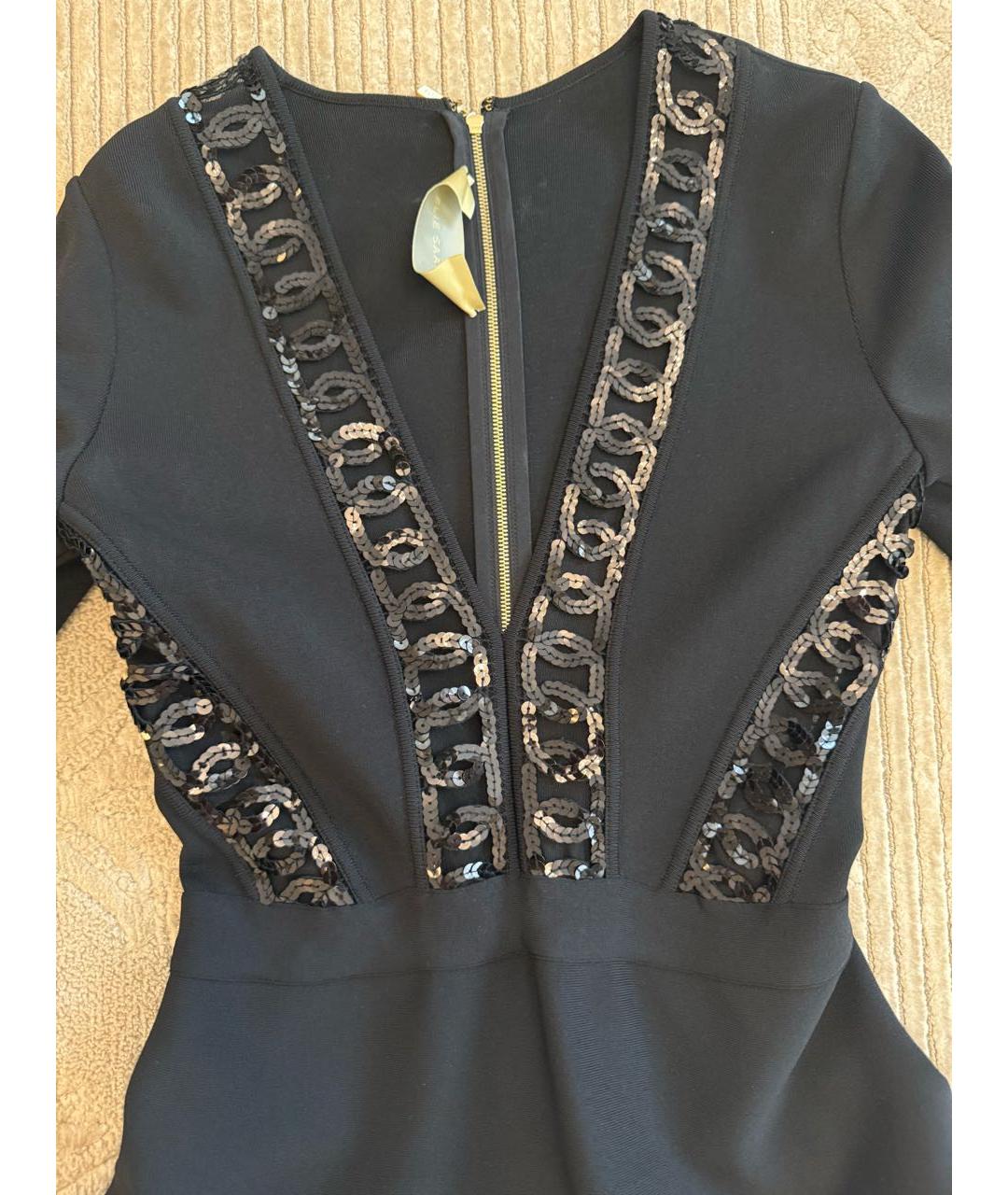 ELIE SAAB Черное вискозное коктейльное платье, фото 5