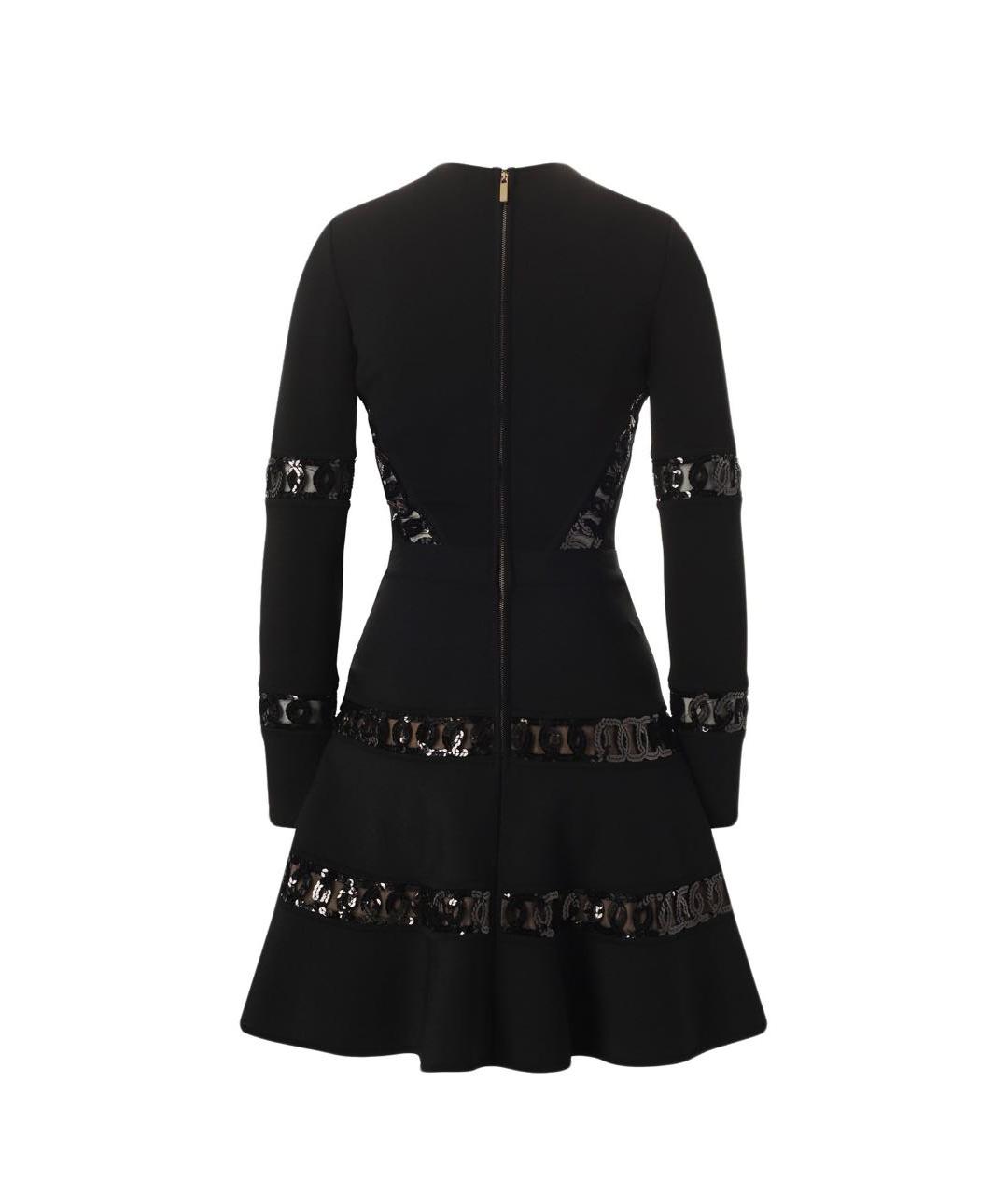 ELIE SAAB Черное вискозное коктейльное платье, фото 8