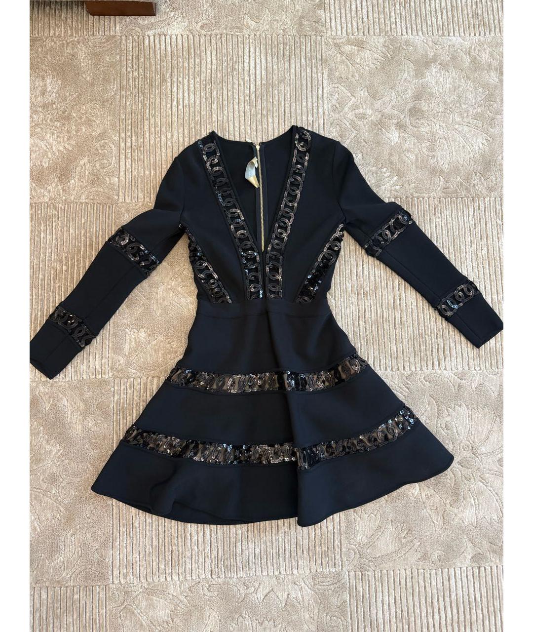 ELIE SAAB Черное вискозное коктейльное платье, фото 4