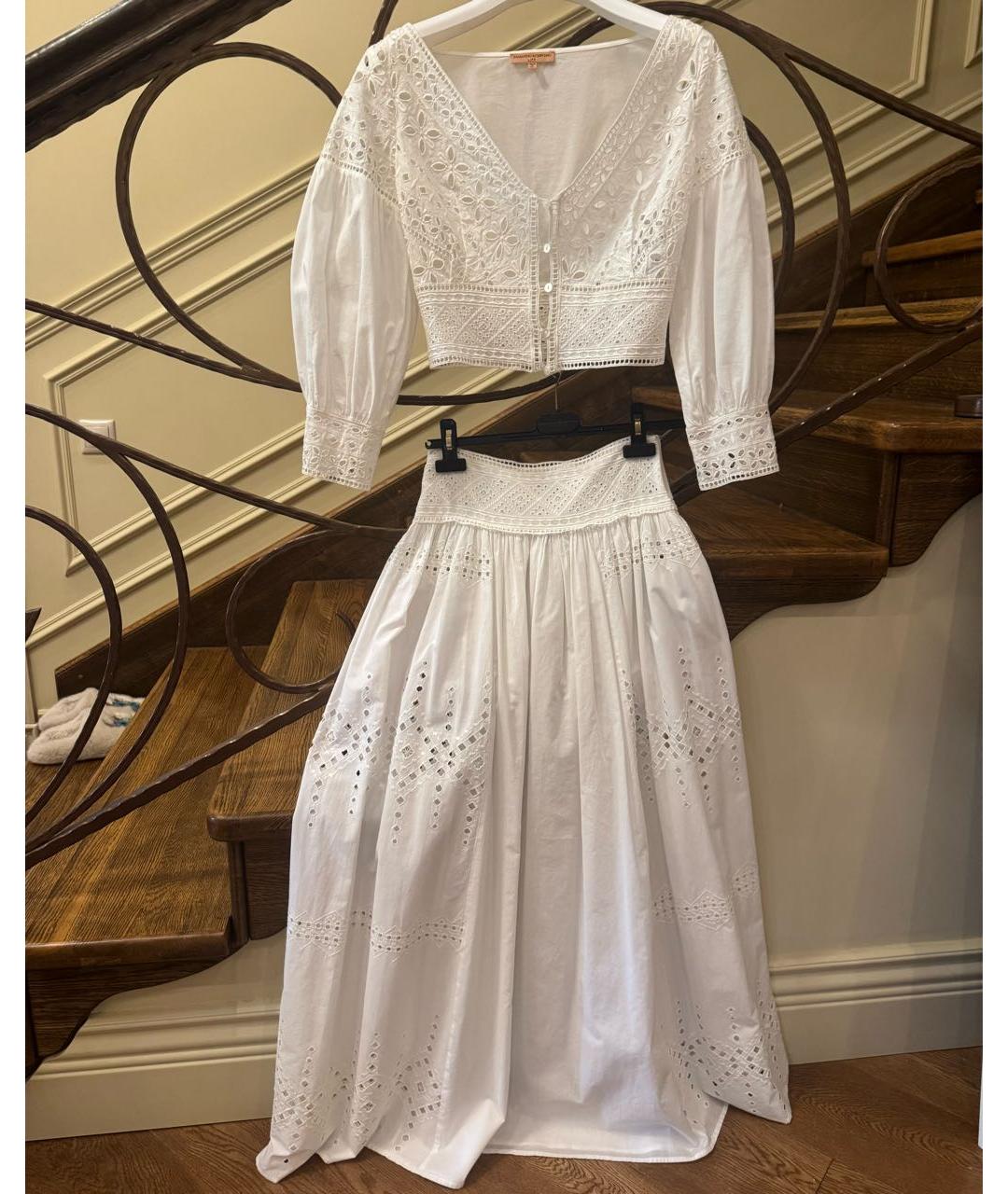 ERMANNO SCERVINO Белый хлопковый костюм с юбками, фото 4