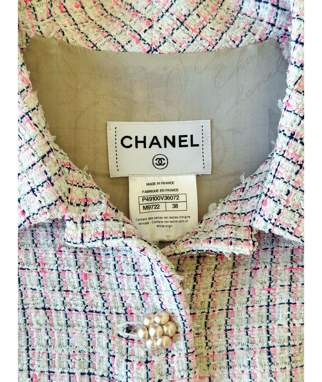 CHANEL Мульти твидовое повседневное платье, фото 3