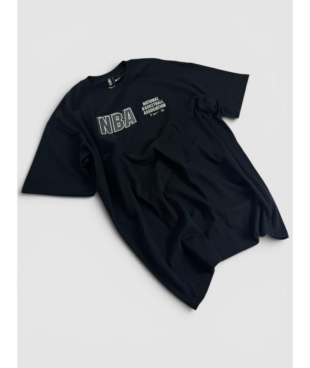 NIKE Черная хлопковая футболка, фото 2