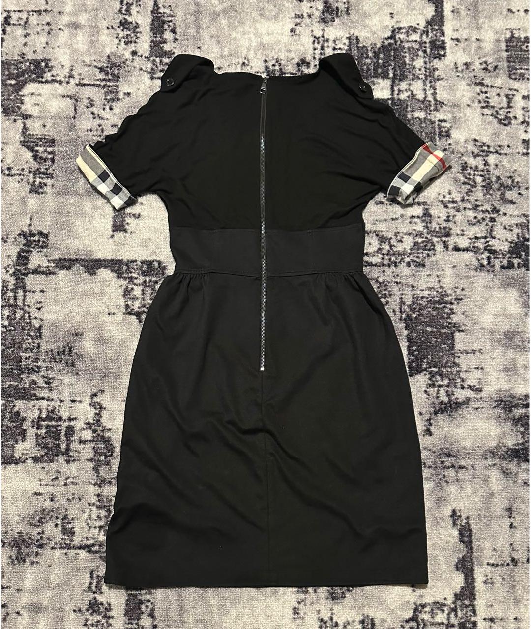 BURBERRY Черное вискозное повседневное платье, фото 3