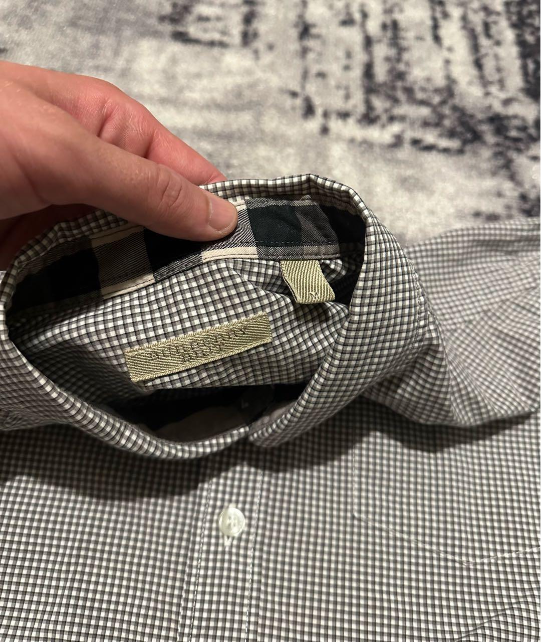 BURBERRY Серая хлопковая кэжуал рубашка, фото 6