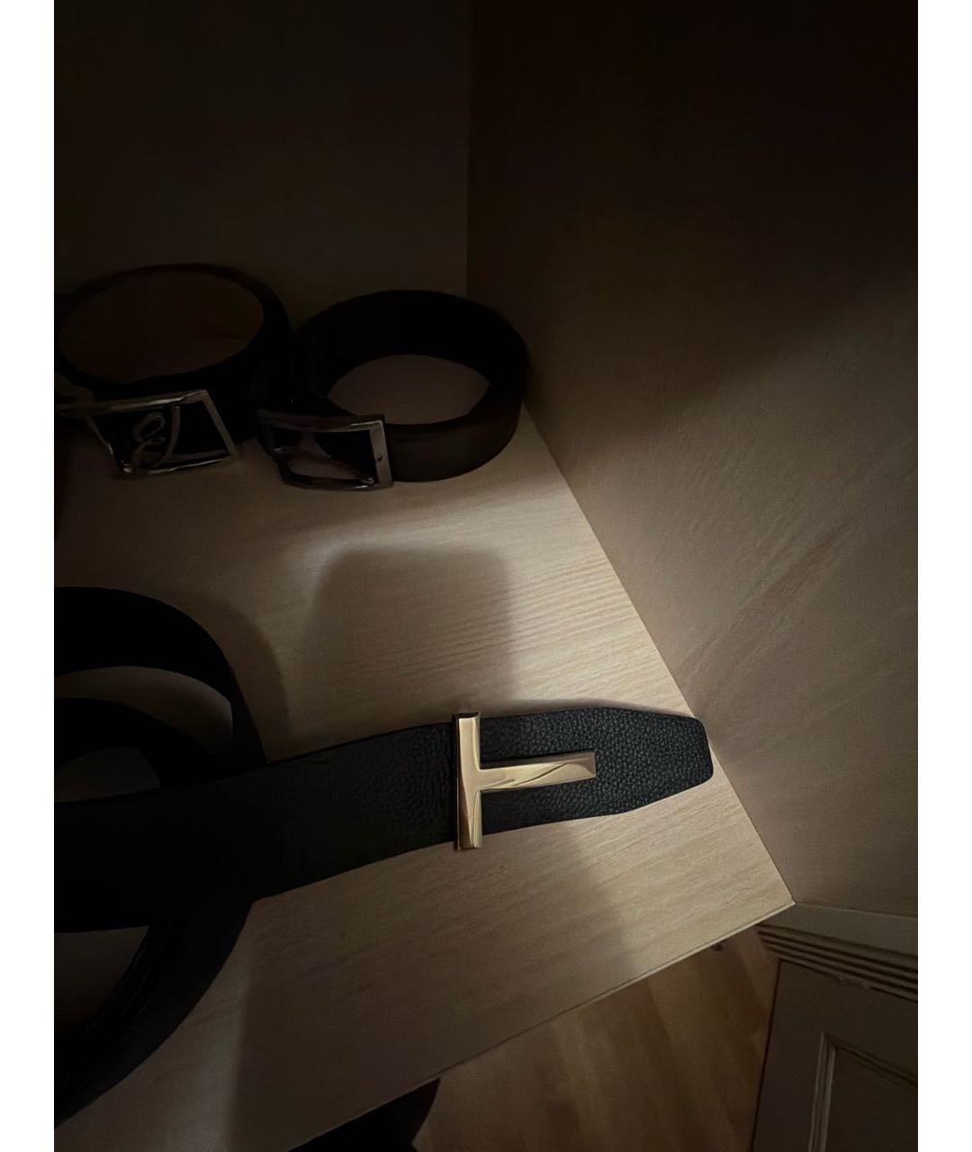 TOM FORD Черный кожаный ремень, фото 2