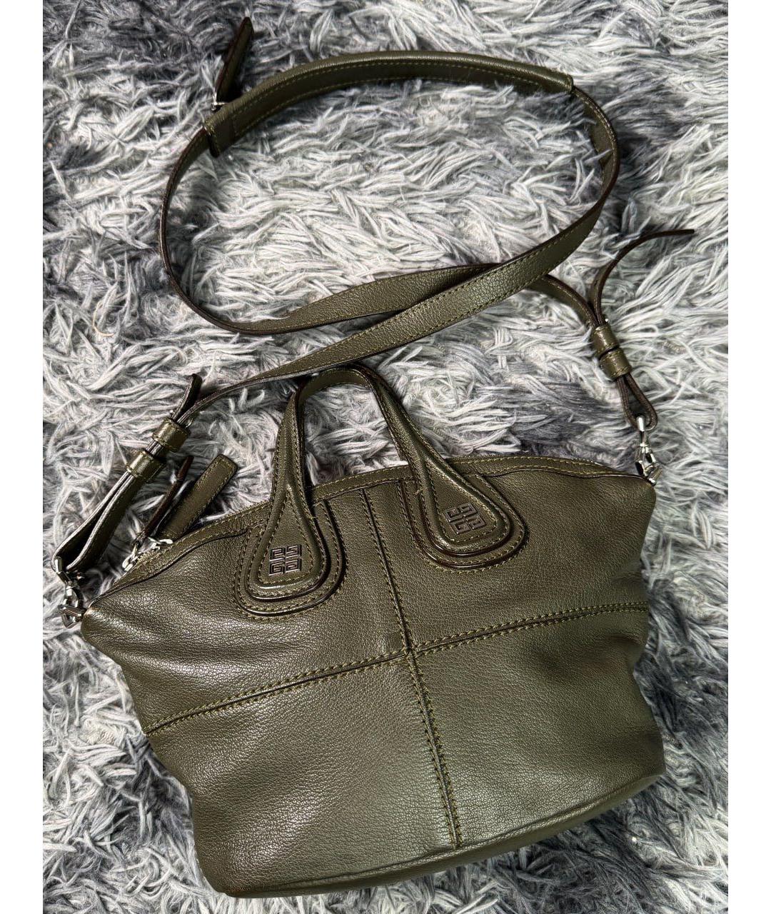 GIVENCHY Зеленая кожаная сумка с короткими ручками, фото 3
