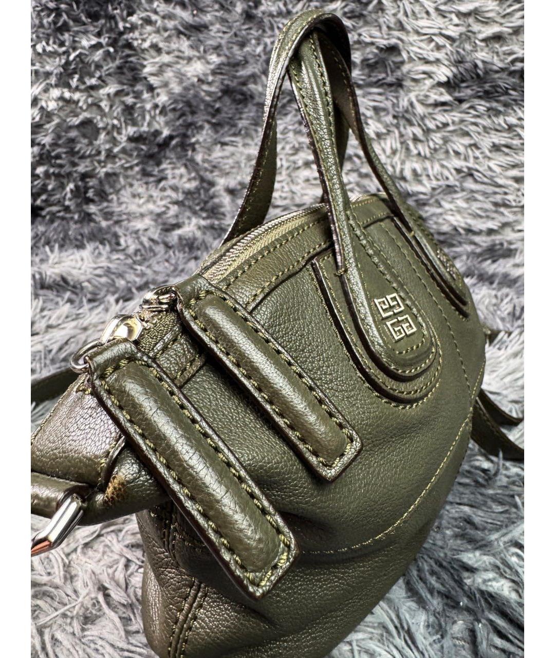 GIVENCHY Зеленая кожаная сумка с короткими ручками, фото 5