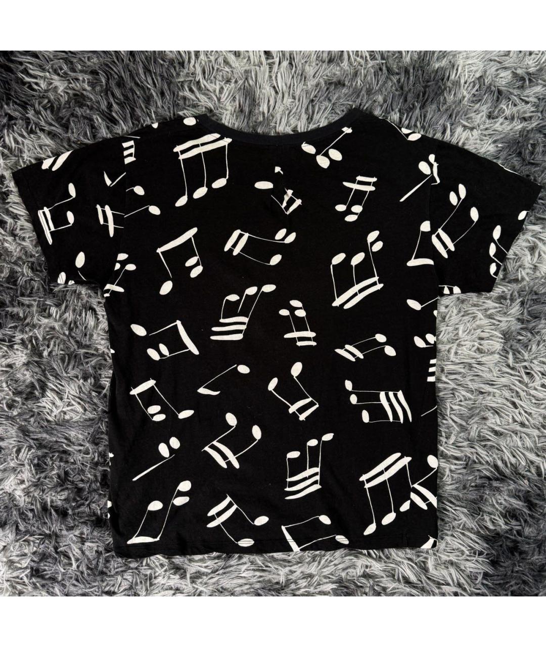 SAINT LAURENT Черная хлопковая футболка, фото 2