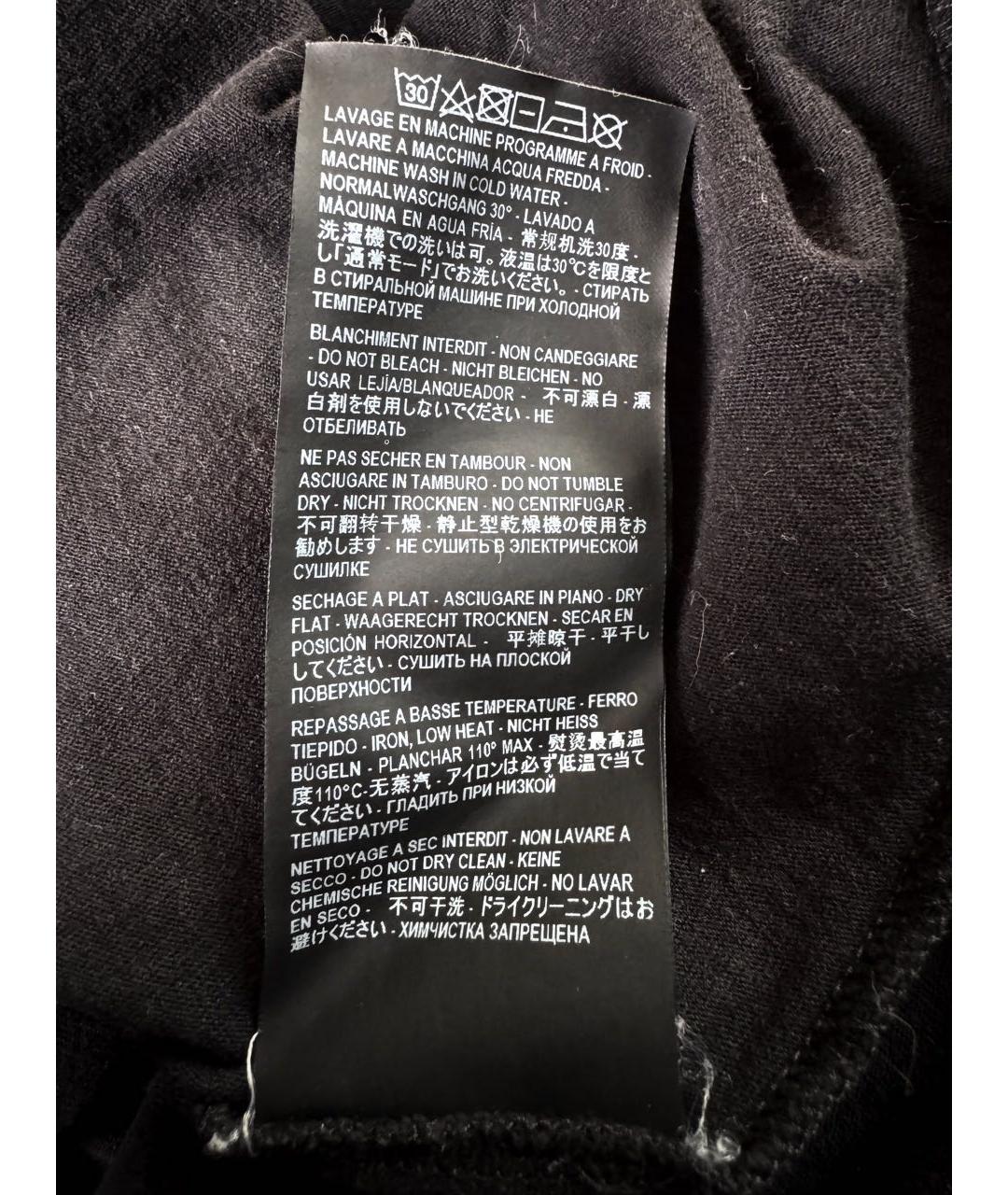 SAINT LAURENT Черная хлопковая футболка, фото 5