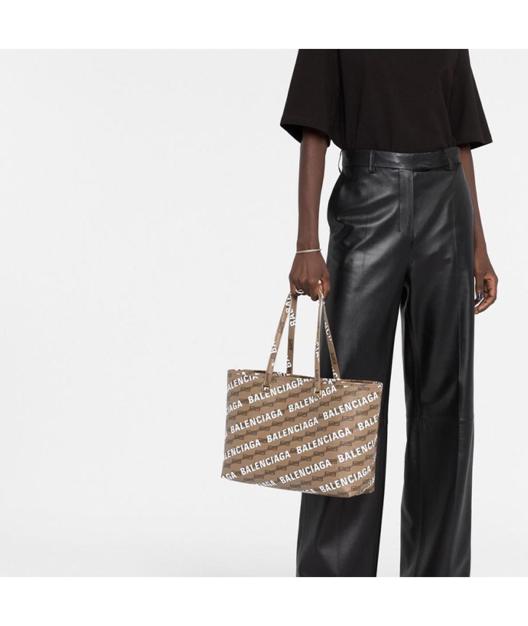 BALENCIAGA Коричневая сумка тоут, фото 5