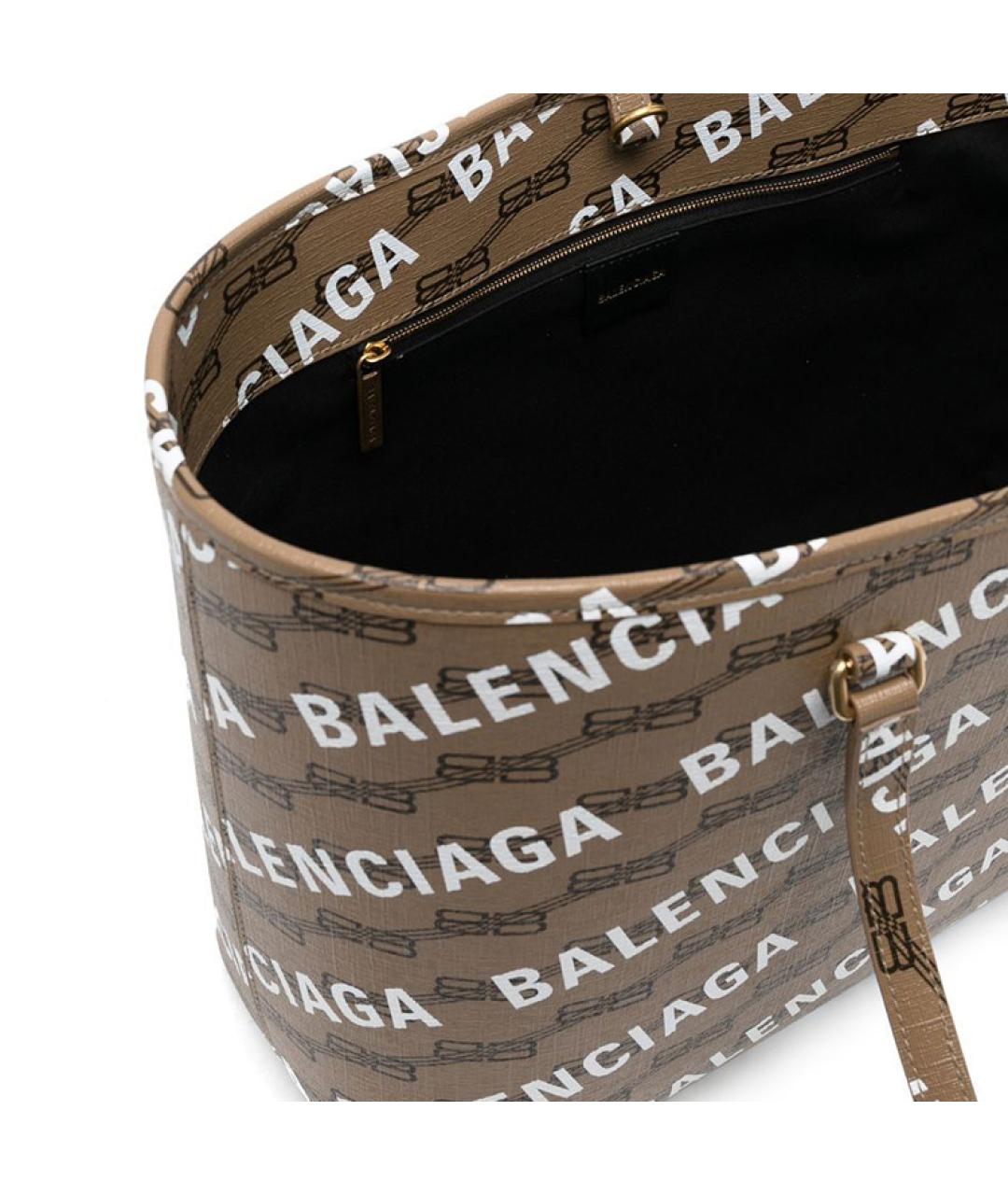 BALENCIAGA Коричневая сумка тоут, фото 3
