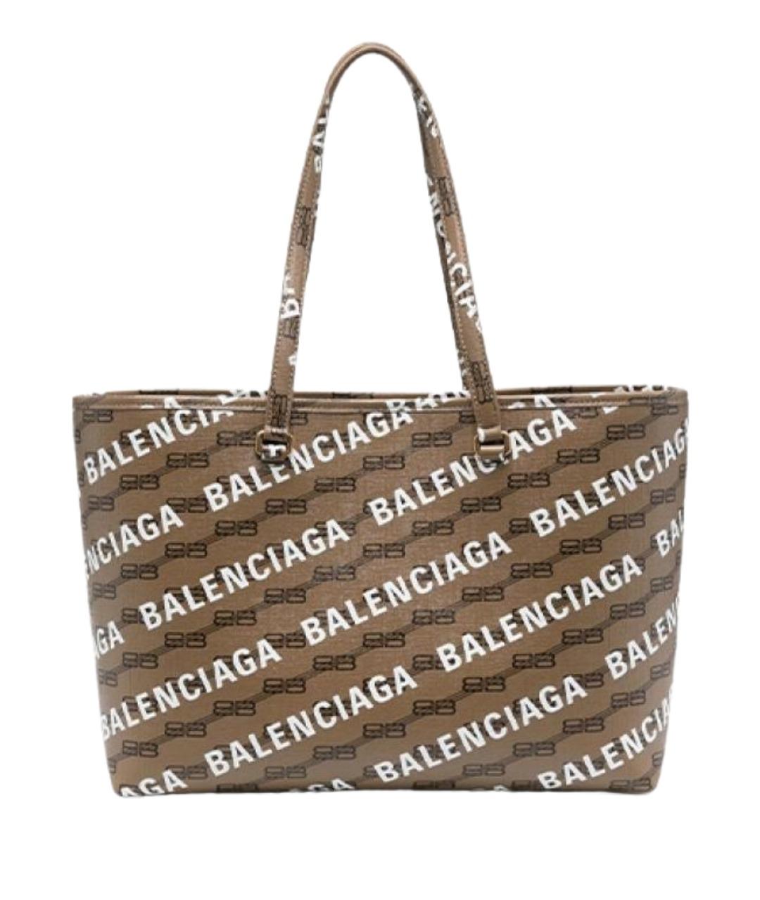 BALENCIAGA Коричневая сумка тоут, фото 1