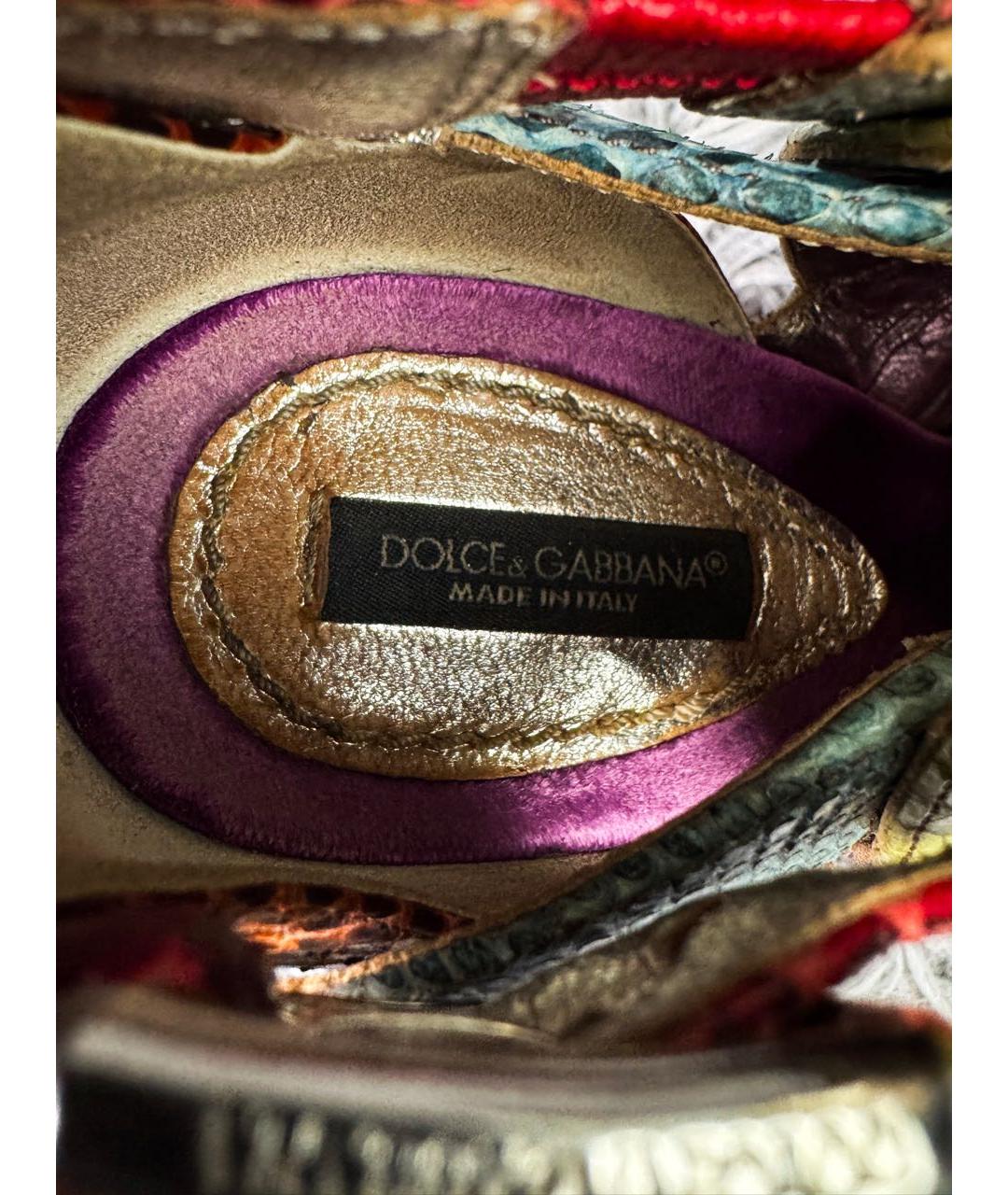 DOLCE&GABBANA Мульти кожаные полусапоги, фото 6
