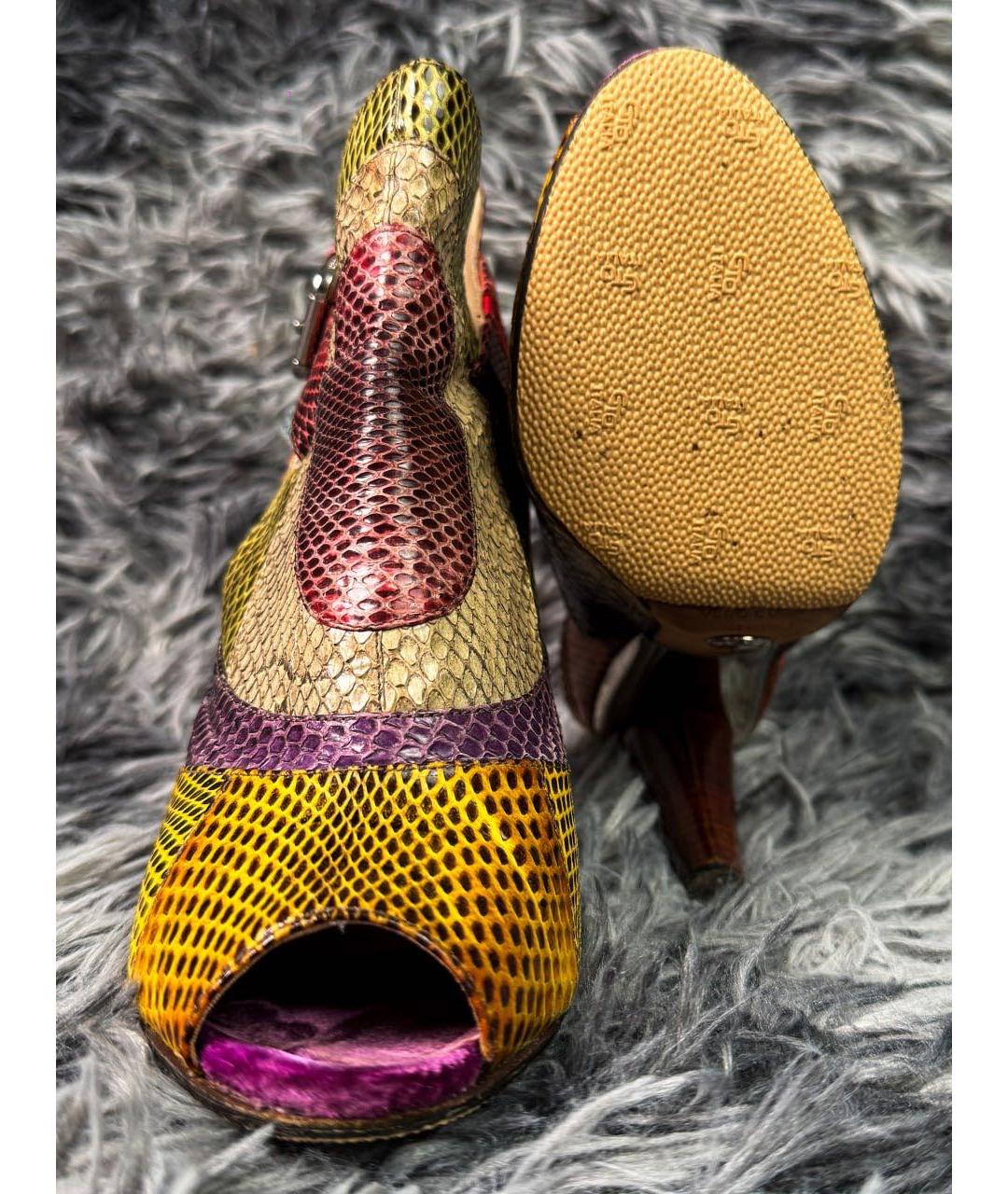 DOLCE&GABBANA Мульти кожаные полусапоги, фото 3