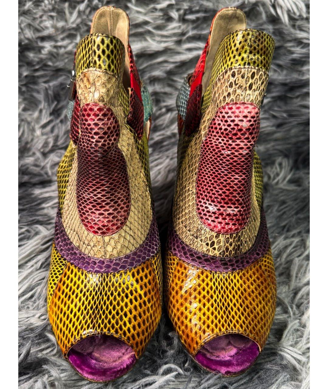 DOLCE&GABBANA Мульти кожаные полусапоги, фото 2