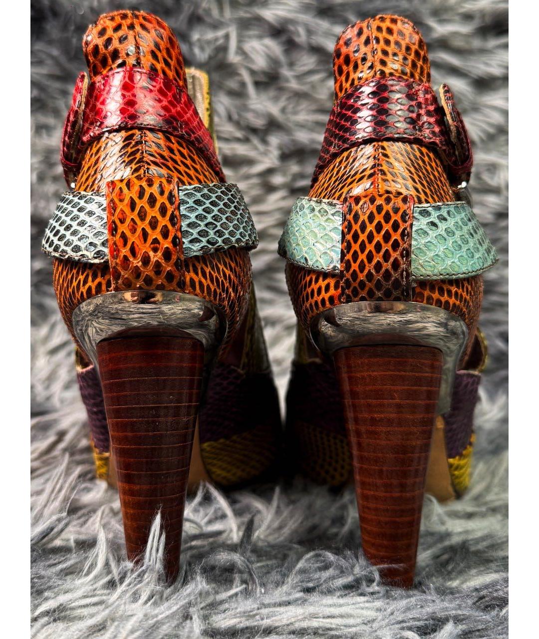DOLCE&GABBANA Мульти кожаные полусапоги, фото 4