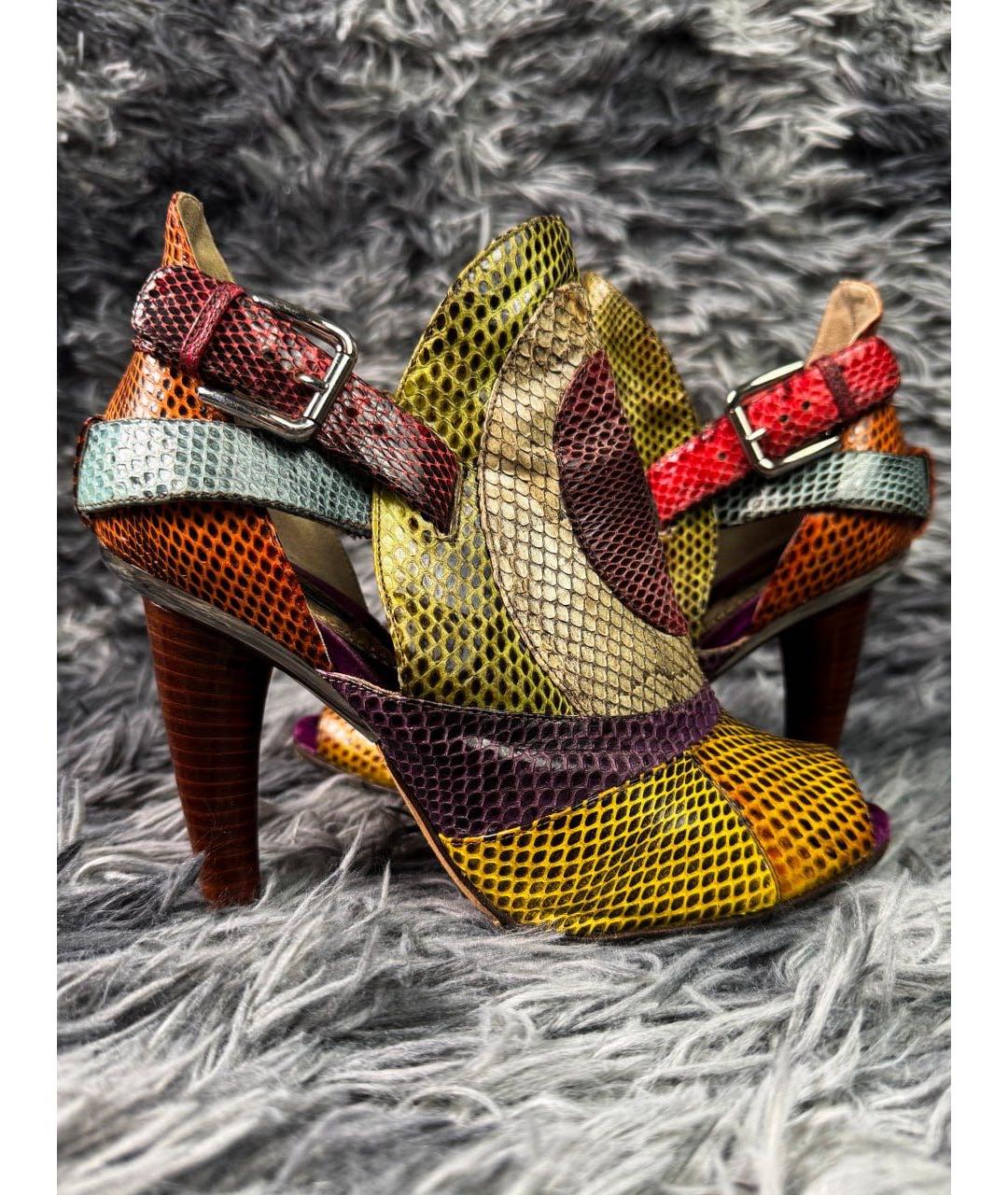 DOLCE&GABBANA Мульти кожаные полусапоги, фото 7