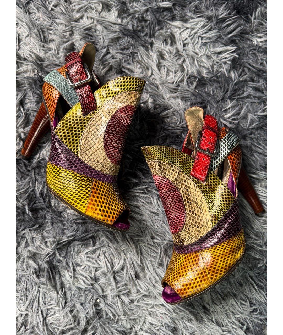 DOLCE&GABBANA Мульти кожаные полусапоги, фото 5