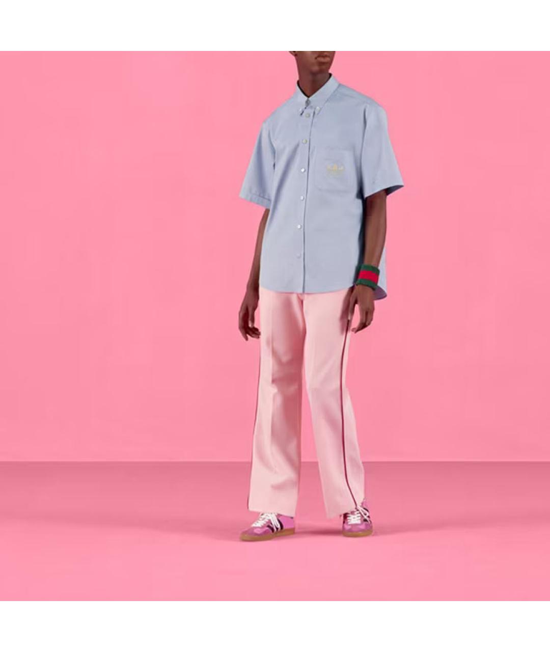 GUCCI Голубая хлопковая рубашка, фото 3