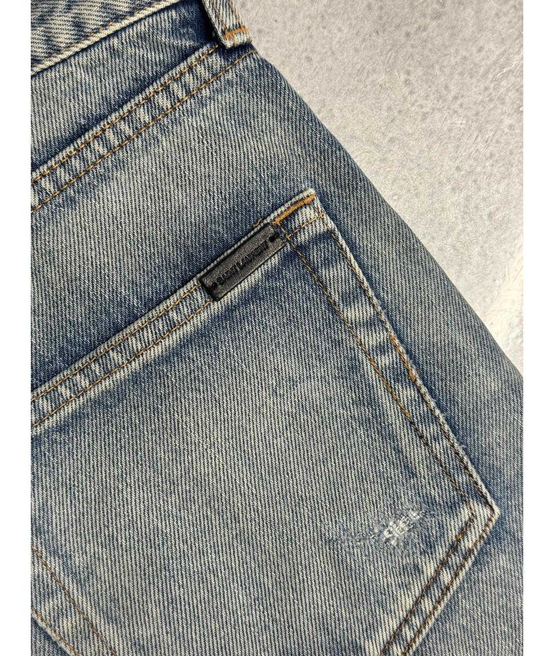 SAINT LAURENT Синие джинсы слим, фото 6