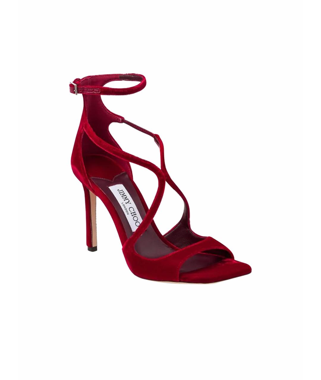 JIMMY CHOO Красные замшевые туфли, фото 1