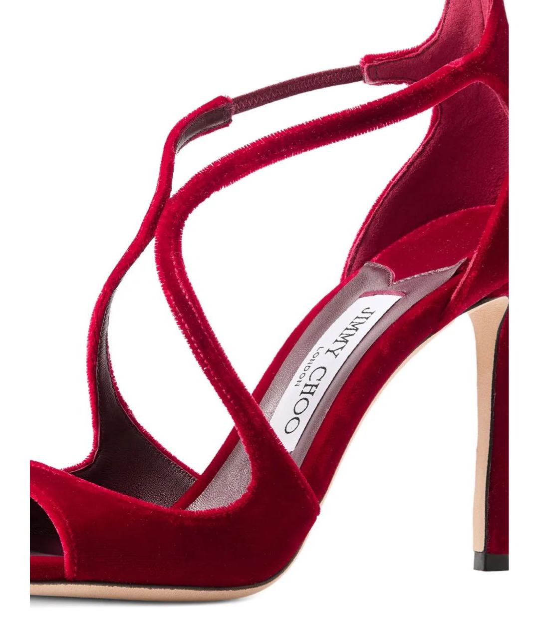 JIMMY CHOO Красные замшевые туфли, фото 3