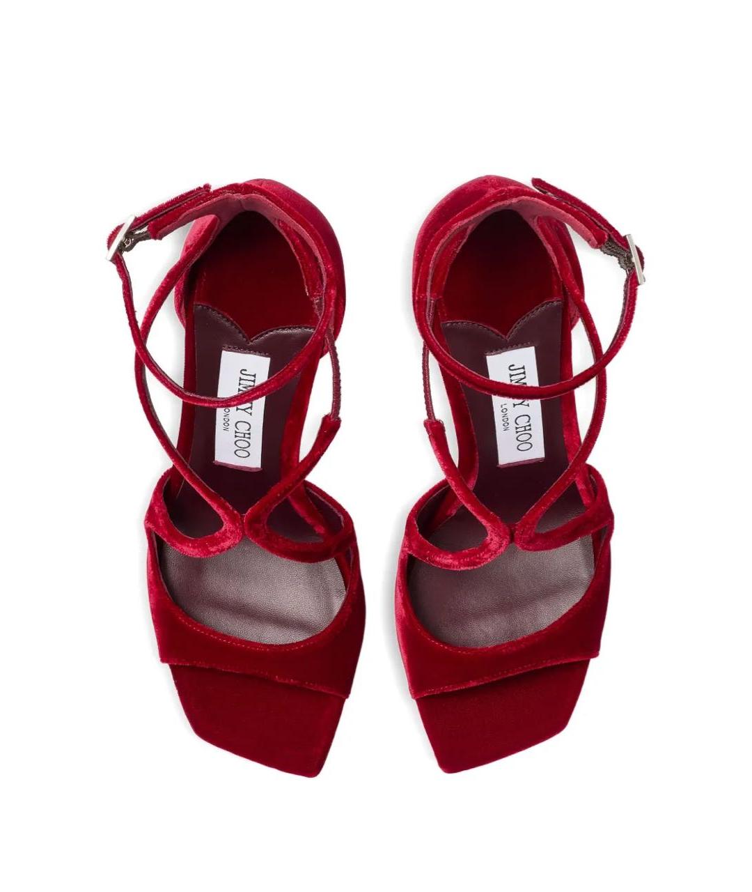 JIMMY CHOO Красные замшевые туфли, фото 2