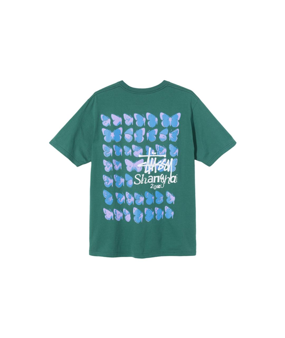 STUSSY Зеленая хлопковая футболка, фото 2