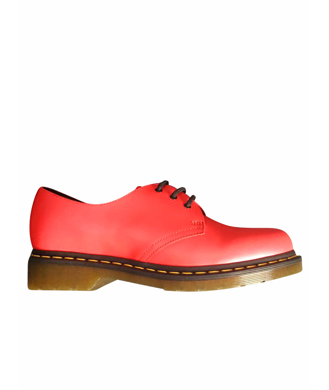 DR. MARTENS Красные кожаные низкие ботинки, фото 1